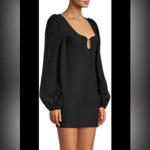 NWT Significant Other- Fara Puff Sleeve Linen Blend Mini Dress. Size US 6 - Picture 1 of 7